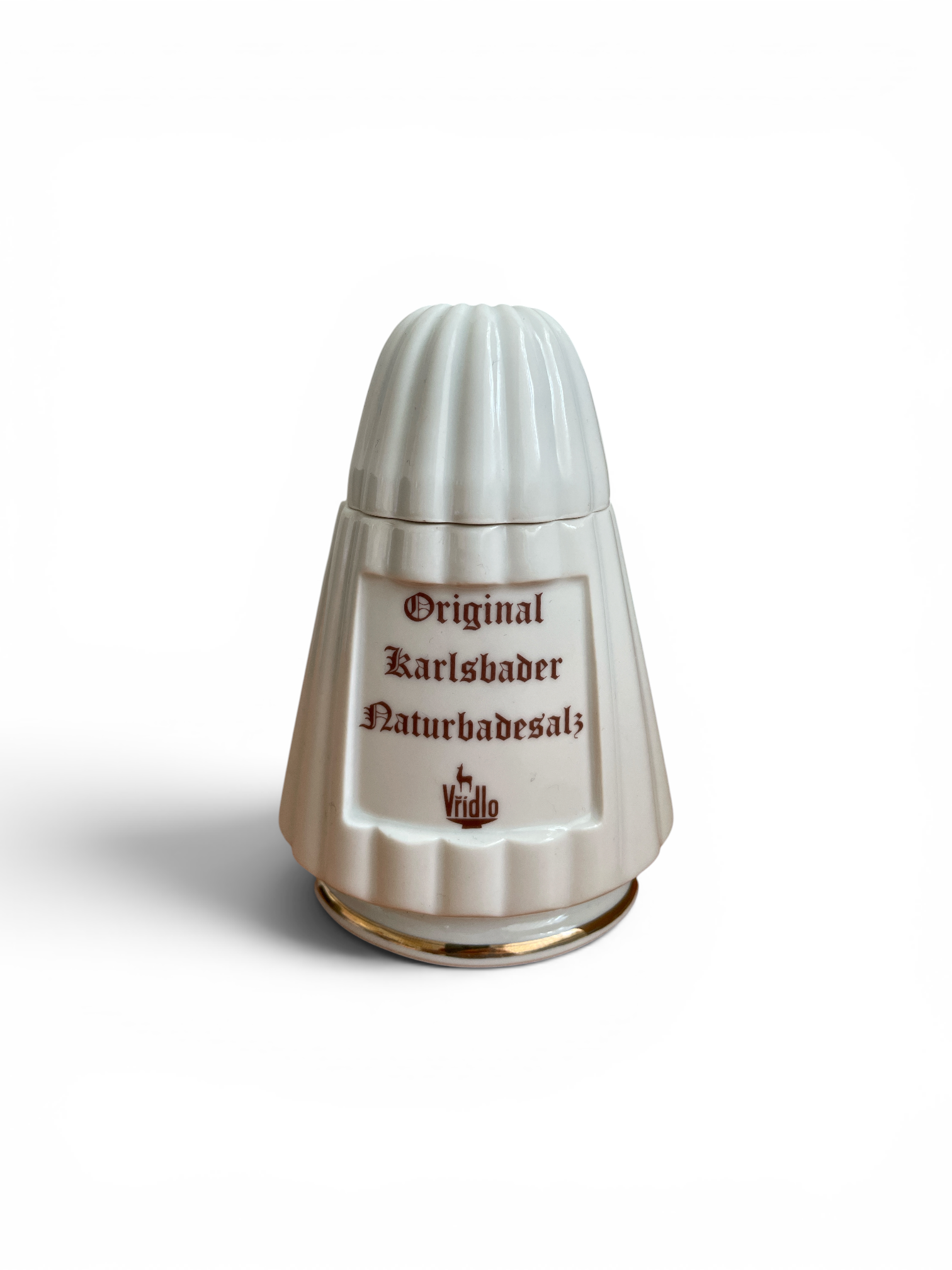 ORIGINÁL, karlovarská koupelová sůl v dárkovém balení (ZLATÁ/made in Czechoslovakia) – keramická dóza 240g